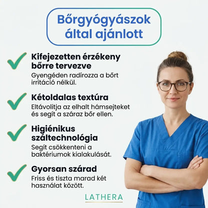 Lathera™ antibakteriális bőrradírozó zuhany törölköző
