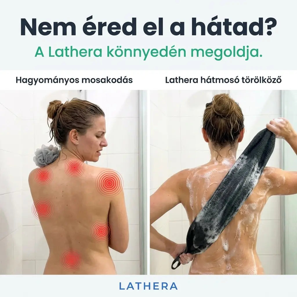 Lathera™ antibakteriális bőrradírozó zuhany törölköző