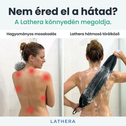 Lathera™ antibakteriális bőrradírozó zuhany törölköző