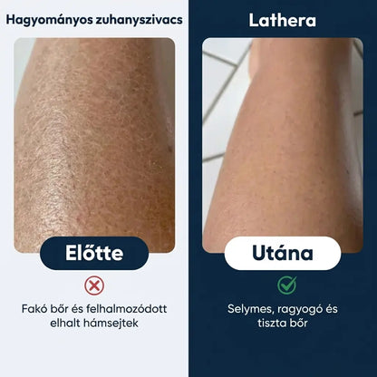 Lathera™ bőrradírozó zuhany törölköző